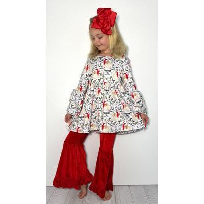 Holly Santa Girls Set - Clover Cottage
