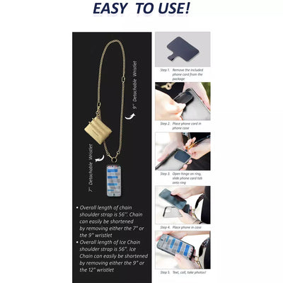 Clip & Go Chain w/ Zippered Pouch-Gold- Save the Girls