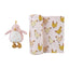 Pink Chicken SWADDLE BLANKET AND RATTLE Mud Pie