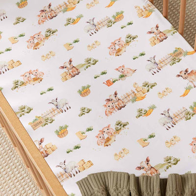 Farm Organic Fitted Crib Sheet - Snuggle Hunny