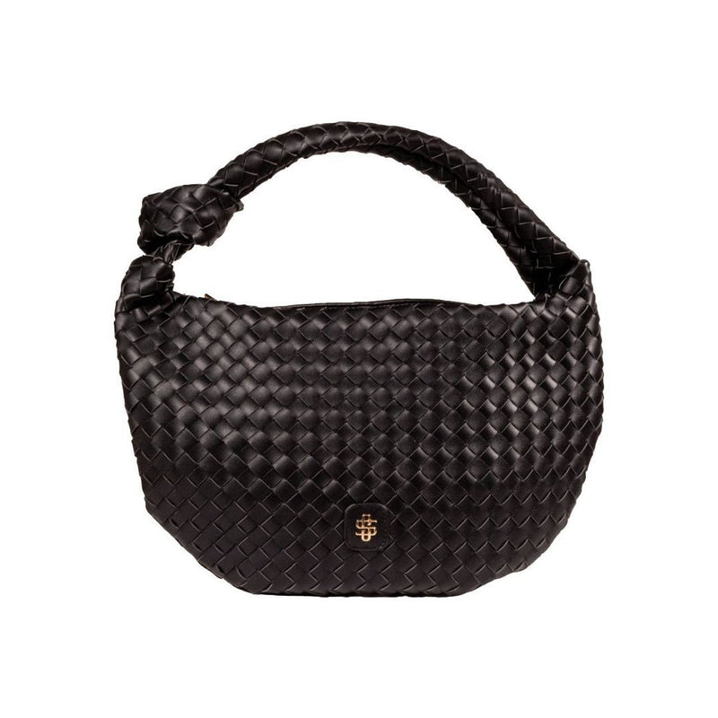 Black Basketweave Purse - Knot Handle- Simply Southern