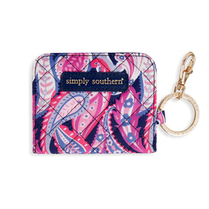 Paisley Quilted ID Wallet with Keychain - Simply Southern