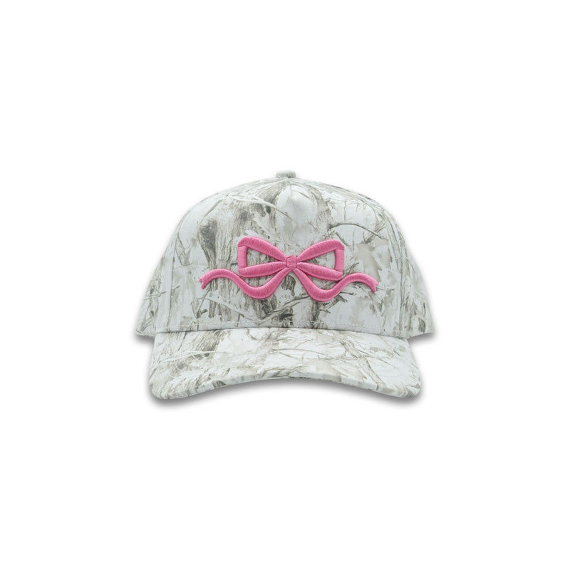 Pink Bow White Camo Hat - Simply Southern