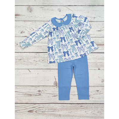 Baby Girls Bow Print Leggings Set