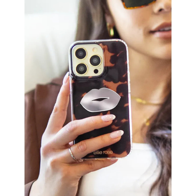 Stick-On Mirror Phone Decal - Lips