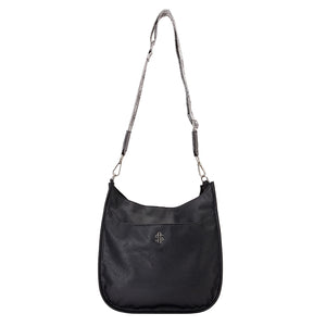 Black Leather Satchel - Simply Southern