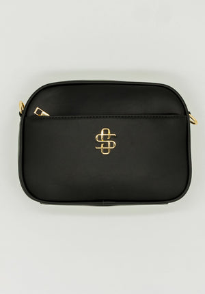 Ibza Leather Clutch Crossbody Black - Simply Southern