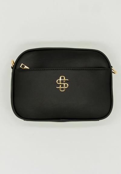 Ibza Leather Clutch Crossbody Black - Simply Southern