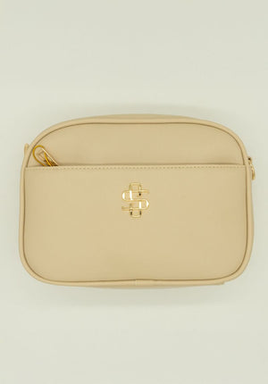 Ibza Leather Clutch Crossbody Ivory- Simply Southern