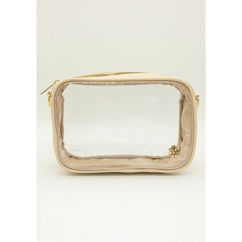 Stadium Leather Crossbody Ivory- Simply Southern