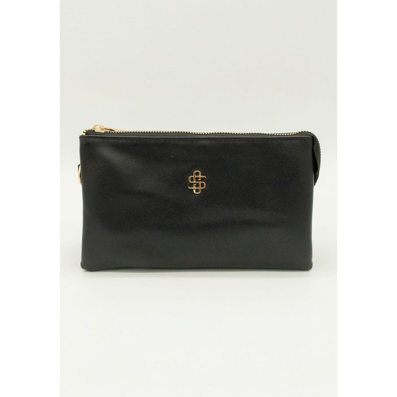 Tuscan Leather Crossbody- Black- Simply Southern