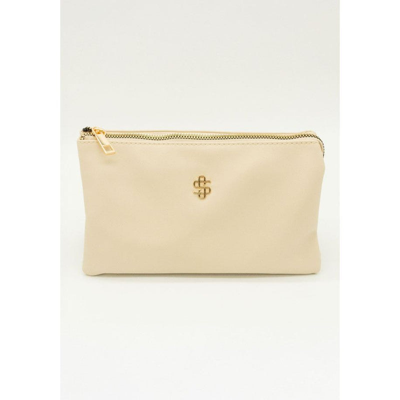 Tuscan Leather Crossbody- Ivory- Simply Southern