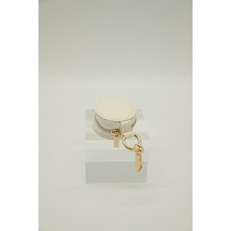 Leather Jewelry Box Keychain- Ivory- Simply Southern