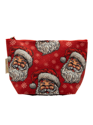 Simply Southern Santa Print Canvas Pouch Bag