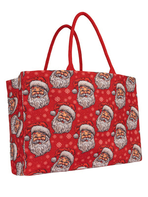 Simply Southern Santa Print Tote Bag