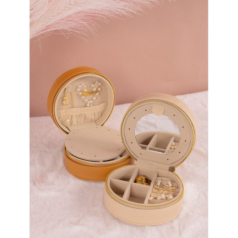 Miami Leather Jewelry Box- Ivory- Simply Southern
