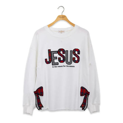 Jesus Bow Sweatshirt- Simply Southern