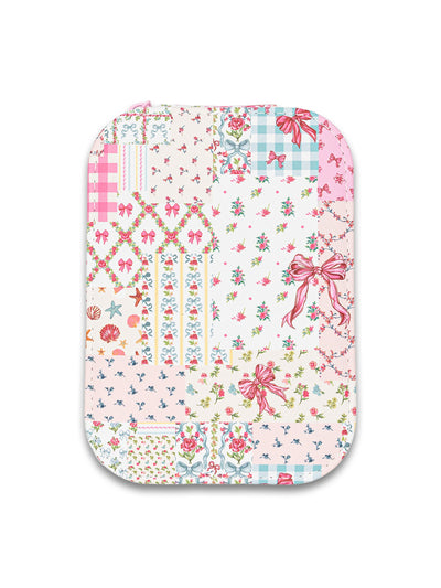 Quilted Ribbon Mini Travel Jewelry Case - Simply Southern