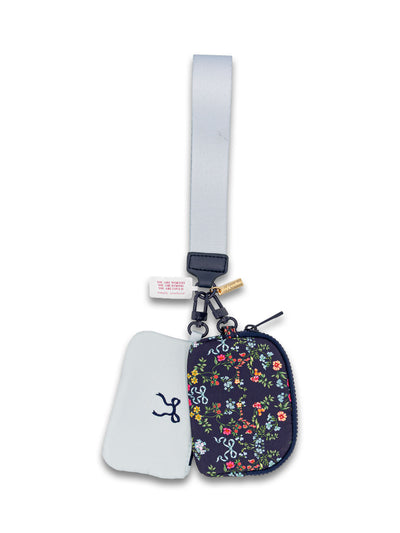 Navy Flower ID Coin Wristlet - Simply Southern