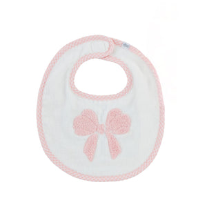 Pink Boucle Terry Bib - Mud Pie