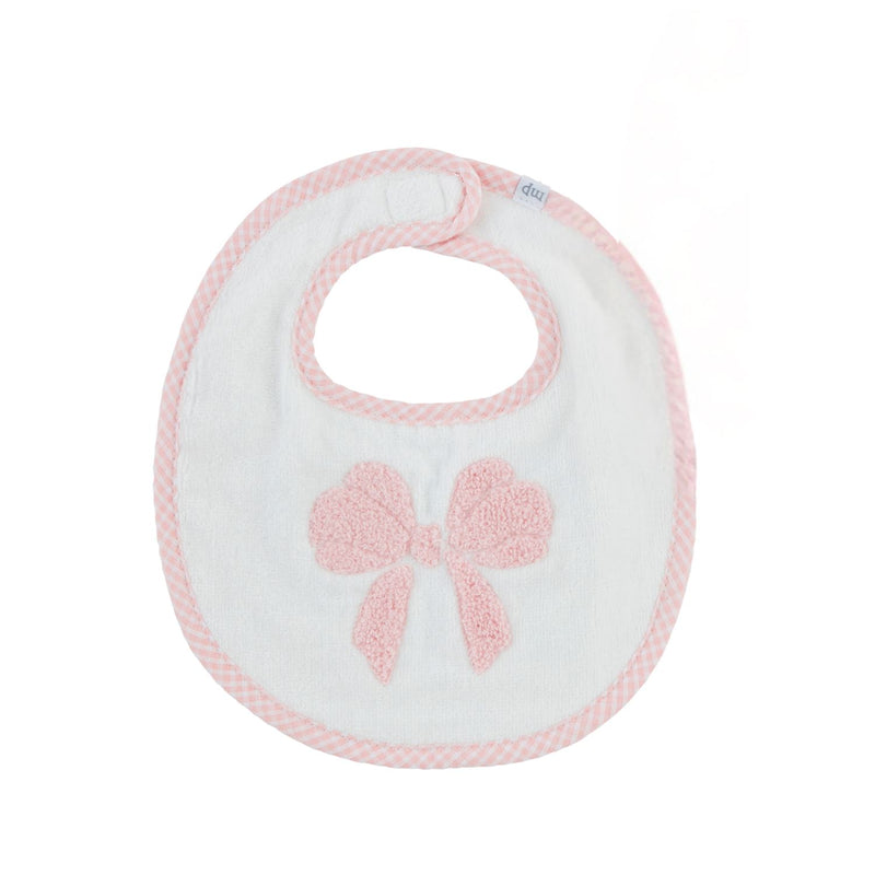 Pink Boucle Terry Bib - Mud Pie