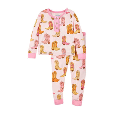 Cowgirl Boot Pajama Set - Mud Pie