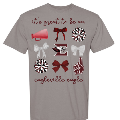 Choose your School - Choose Your Sport - Local Custom School Bow Tee