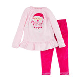 Pink Santa Tunic & Legging Set - Mud Pie