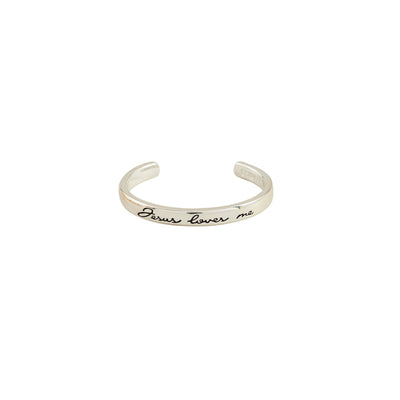Silver Jesus Loves Me Cuff Bracelet - Mud Pie