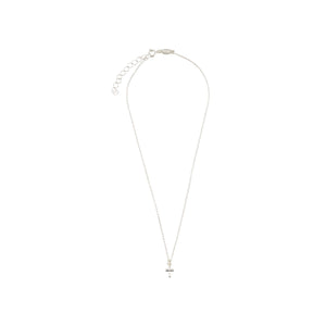 Silver Boxed Cross Necklace - Mud Pie
