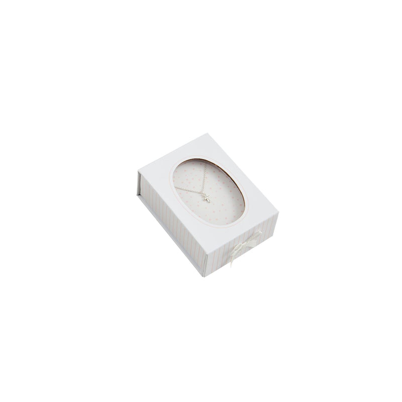 Silver Boxed Cross Necklace - Mud Pie