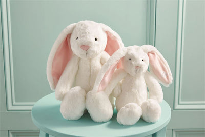 Plush Bunny White with Pink Ears - Mud Pie