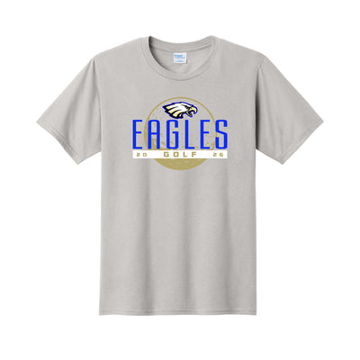 Harris Middle Golf Printed TShirt - Harris Eagles Golf- Silver Shirt (More Options Available)