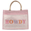 Howdy Friends Jute Pocket Tote - Royal Standard