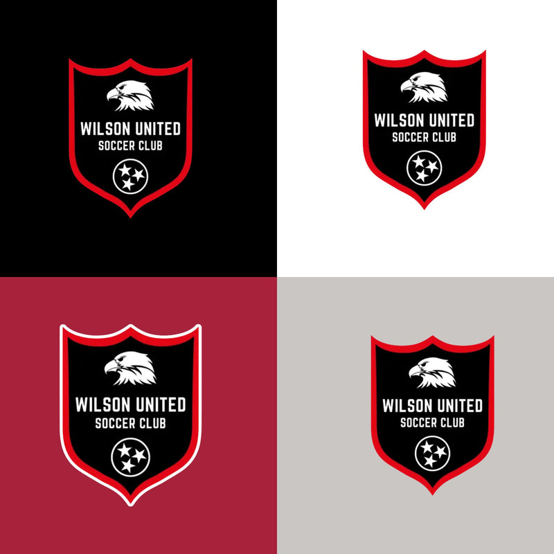 Wilson Soccer Club Printed Port and Co Crewneck Sweatshirt (Click For Logo Options)