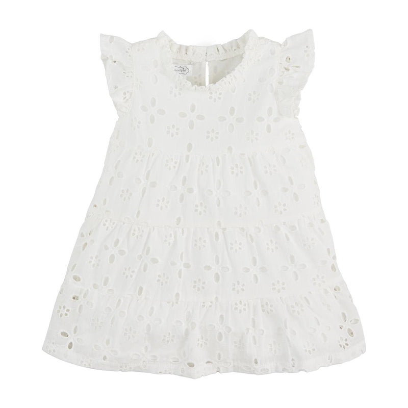 White Mini Lula Eyelet Dress - Mud Pie