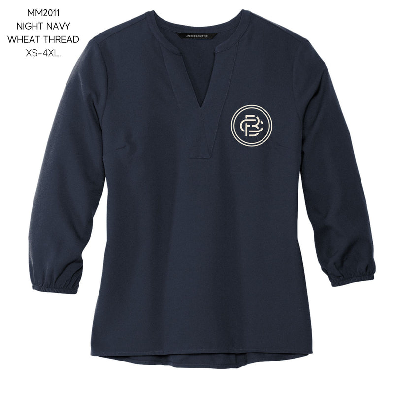 FCB Mercer+Mettle® Women's Stretch Crepe 3/4-Sleeve Blouse