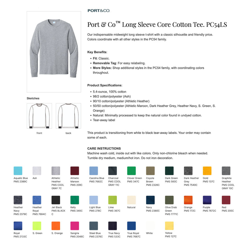 MTPS Port&Co Long Sleeve- Printed