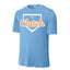 Clutch Softball Printed DRIFIT TShirt - Carolina Blue (Click for More Logo Options)(Short Sleeve and Long Sleeve)