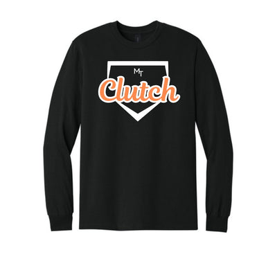 Clutch Softball Printed Gildan Long Sleeve - Black (Click for More Logo Options)