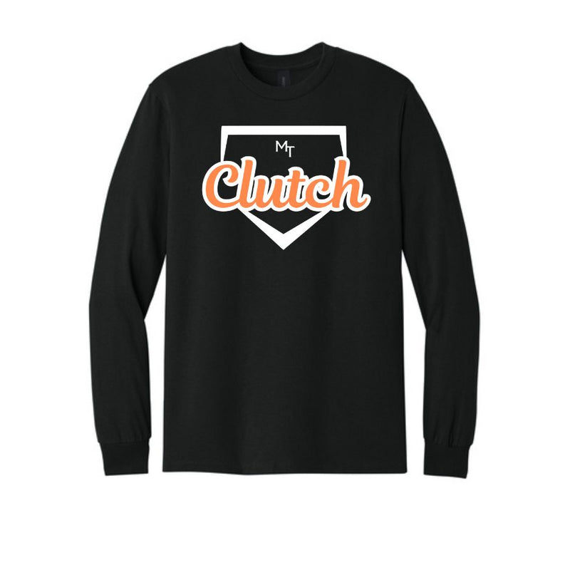 Clutch Softball Printed Gildan Long Sleeve - Black (Click for More Logo Options)