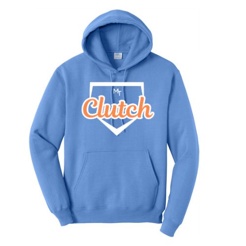 Clutch Softball Printed Hoodie- Carolina Blue (Click for More Logo Options)