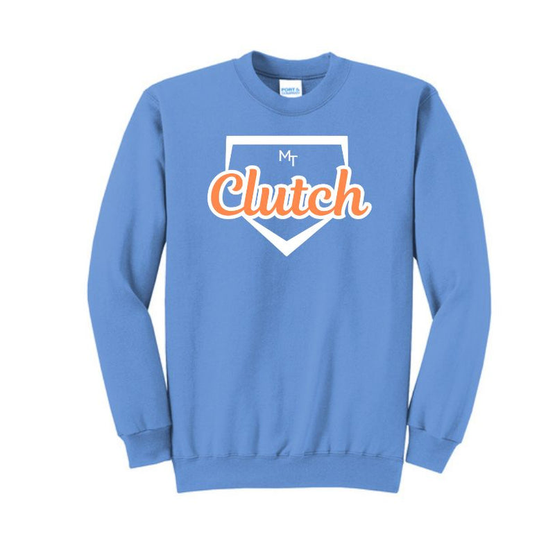 Clutch Softball Printed Crewneck - Carolina Blue (Click for More Logo Options)