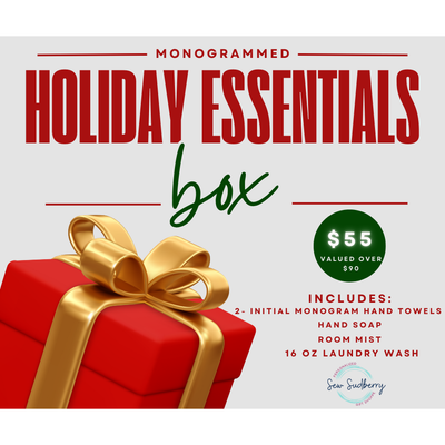 Monogrammed Holiday Essentials Box