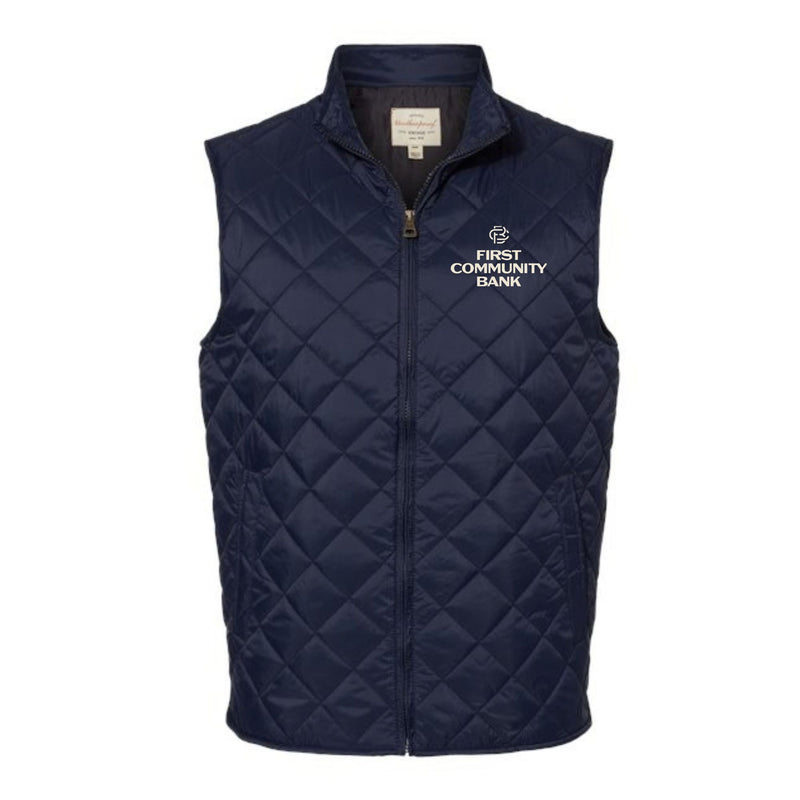 FCB 207359 Men's Vintage Diamond Quilted Vest