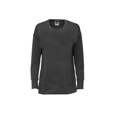 Charcoal - Modal Spandex High Low Crewneck