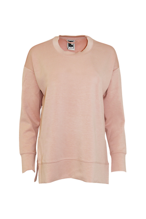 Nude - Modal Spandex High Low Crewneck