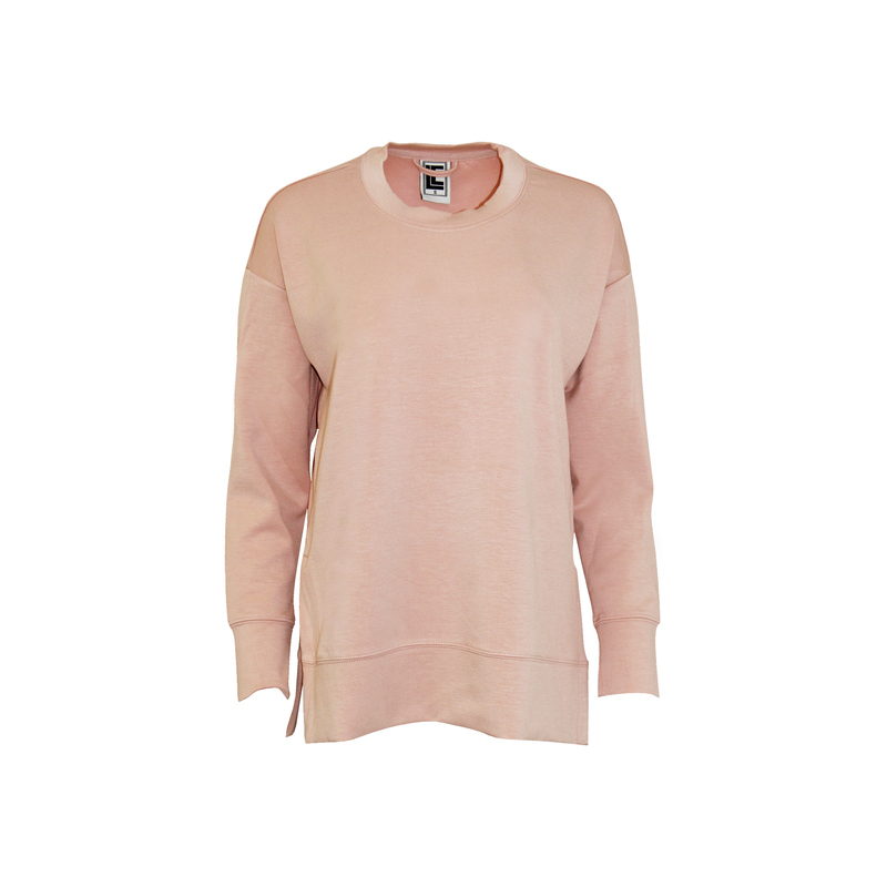 Nude - Modal Spandex High Low Crewneck