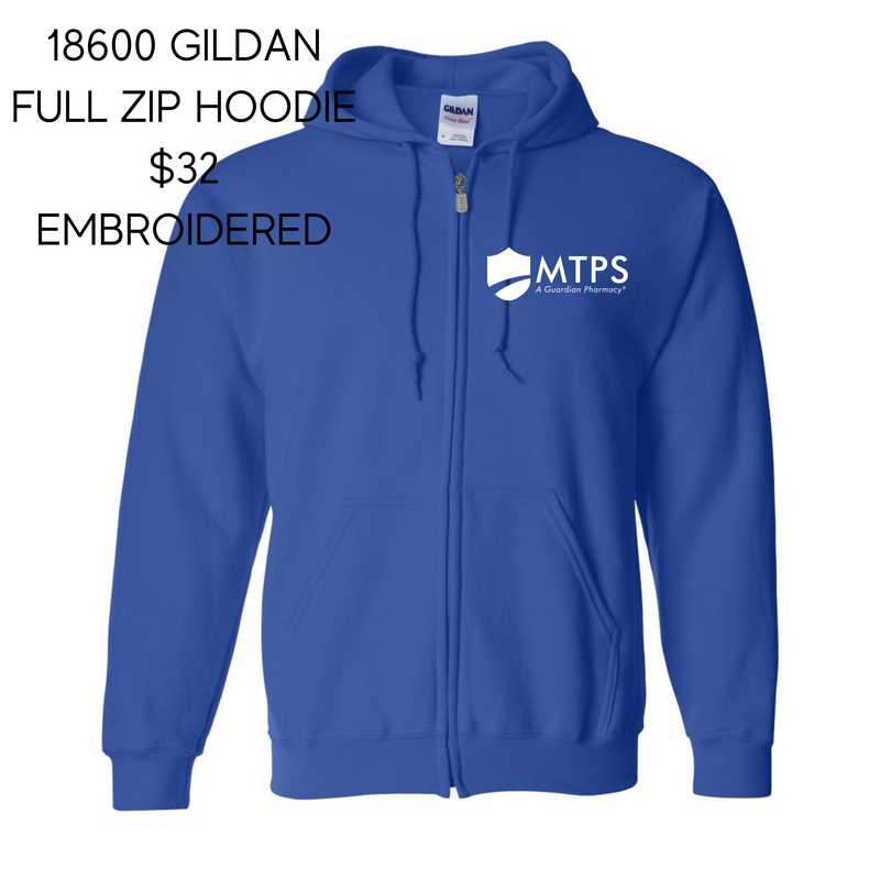 MTPS Gildan® Heavy Blend™ Full-Zip Hooded Sweatshirt 18600 - Embroidered