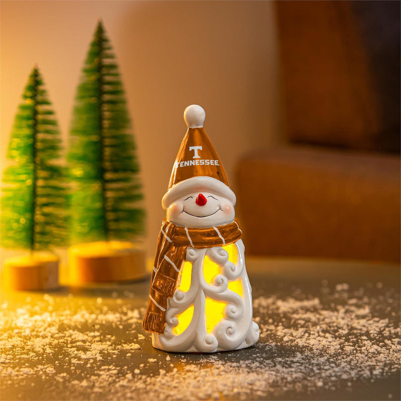 University of Tennessee Snowman LED Statuary - Evergreen